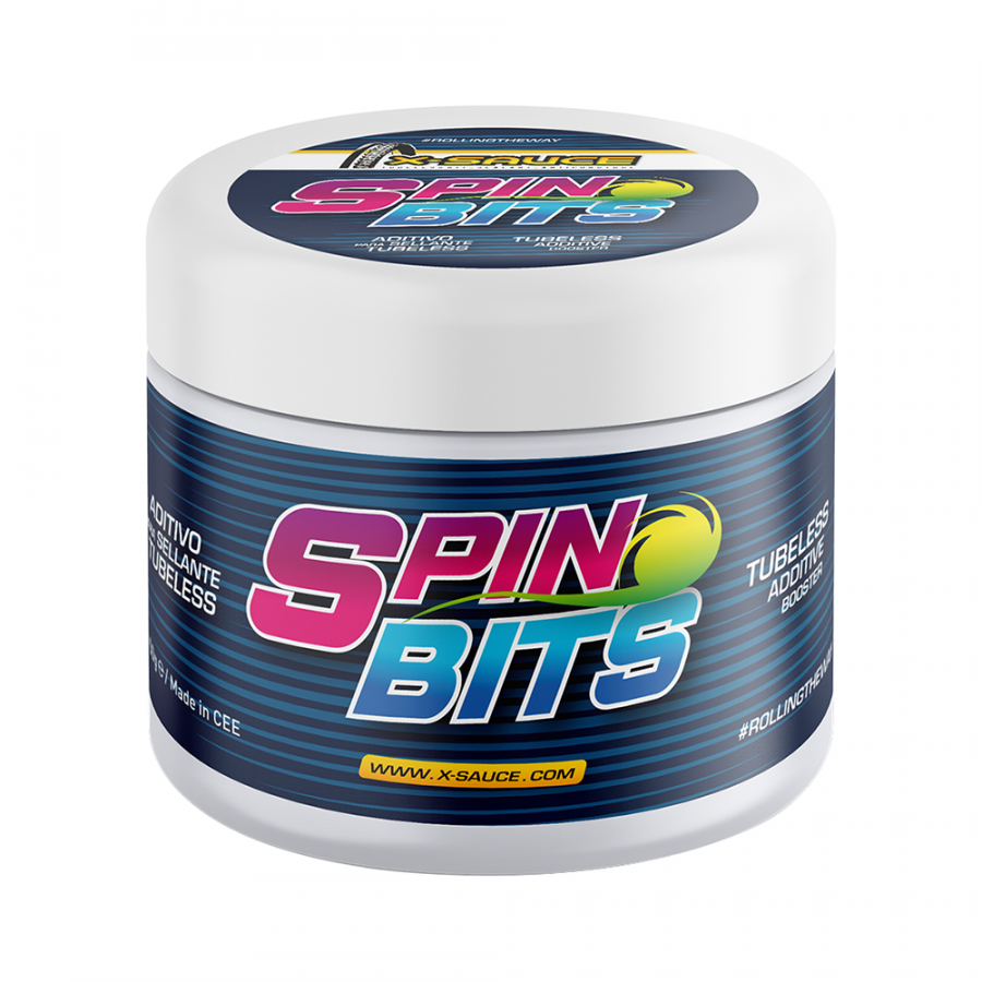 SPIN BITS X-SAUCE ADITIVO PARA SELLANTE TUBELESS 150gr SPIN BITS X-SAUCE ADITIVO PARA SELLANTE TUBELESS 150gr
