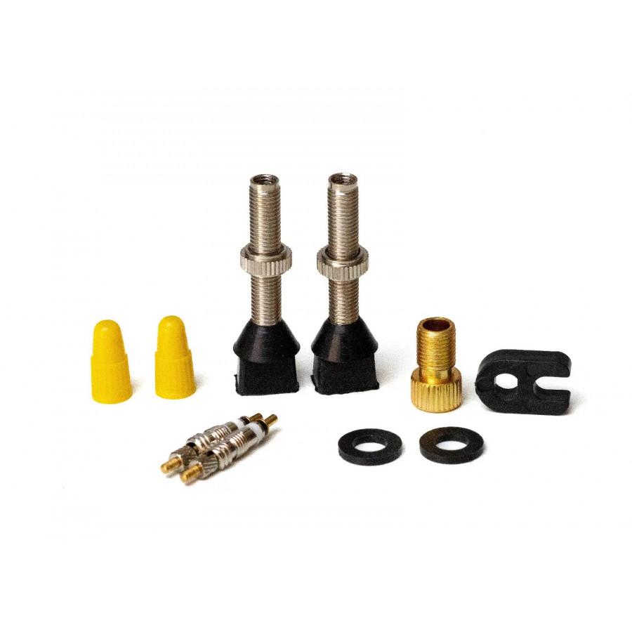 2 VçLVULAS FINAS X-SAUCE TUBELESS DESMONTABLES + ADAPTADOR 2 VçLVULAS FINAS X-SAUCE TUBELESS DESMONTABLES + ADAPTADOR