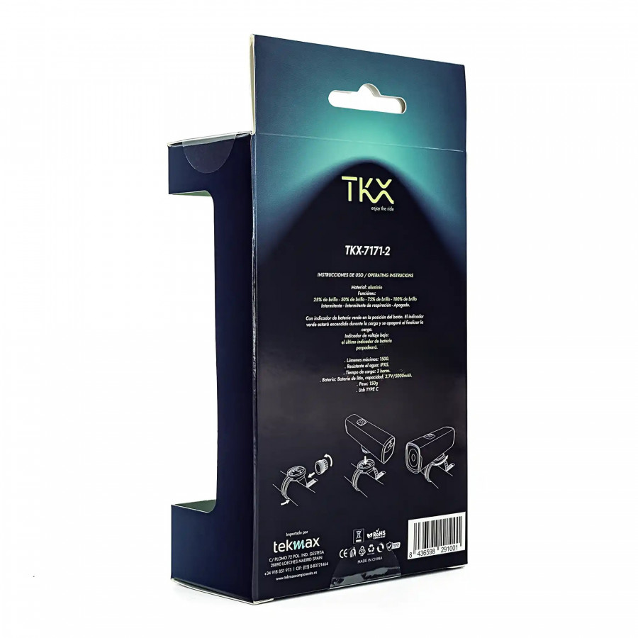 FARO DELANTERO TKX 1500LM USB